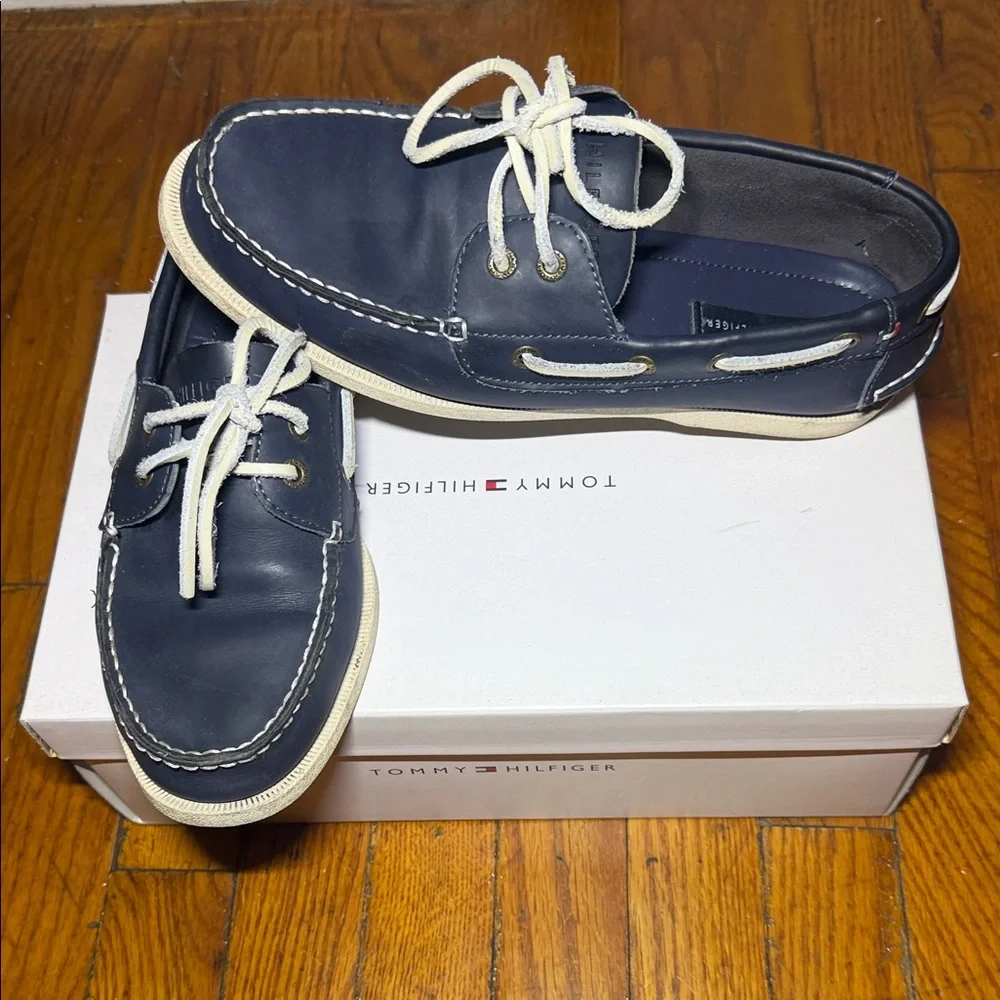 Tommy Hilfiger Men's Dark Blue Boat Shoes